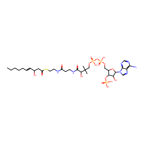 3-hydroxy-4-decenoyl-coenzyme A structure