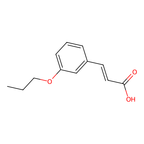 (2E)-3-(3-propoxyphenyl)prop-2-enoic acid structure