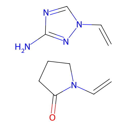 1-Ethenylpyrrolidin-2-one;1-ethenyl-1,2,4-triazol-3-amine structure