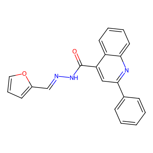 N'-[(E)-furan-2-ylmethylidene]-2-phenylquinoline-4-carbohydrazide structure