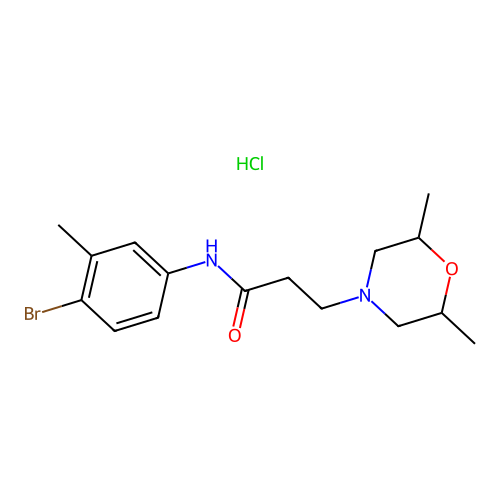 N-(4-Bromo-3-methyl-phenyl)-3-(dimethyl-morpholin-4-yl)-propionamide structure