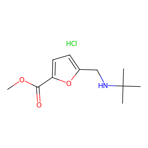 Methyl 5-((tert-butylamino)methyl)furan-2-carboxylate hydrochloride structure