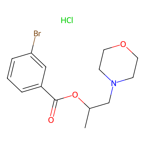 1-Methyl-2-(4-morpholinyl)ethyl 3-bromobenzoate hydrochloride structure