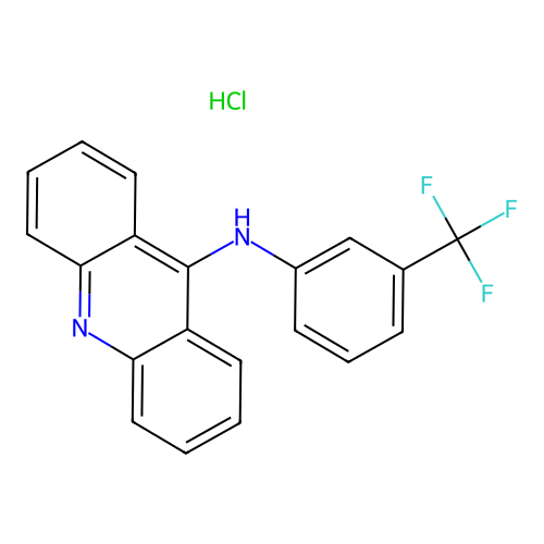 Acridin-9-yl[3-(trifluoromethyl)phenyl]amine, chloride structure