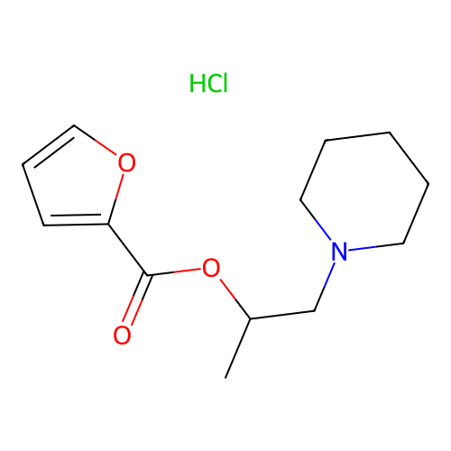 Furan-2-carboxylic acid 1-methyl-2-piperidin-1-yl-ethyl ester structure