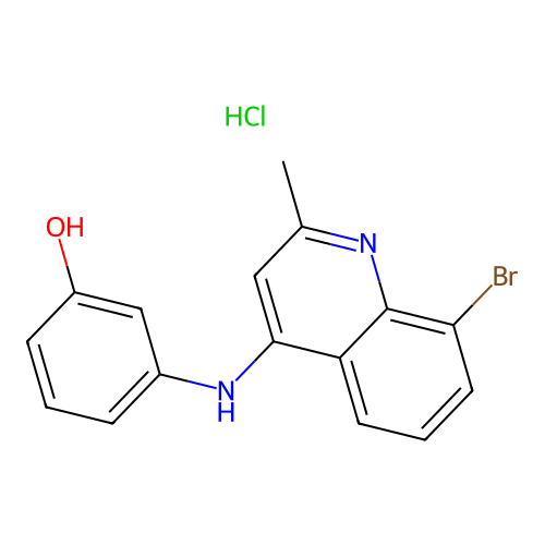 3-((8-Bromo-2-methylquinolin-4-yl)amino)phenol hydrochloride structure