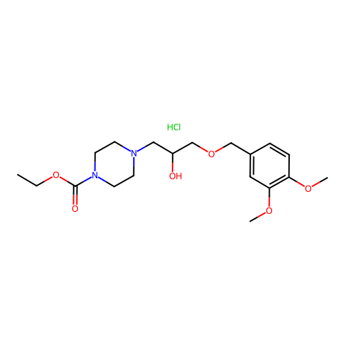 Ethyl 4-{3-[(3,4-dimethoxybenzyl)oxy]-2-hydroxypropyl}-1-piperazinecarboxylate structure