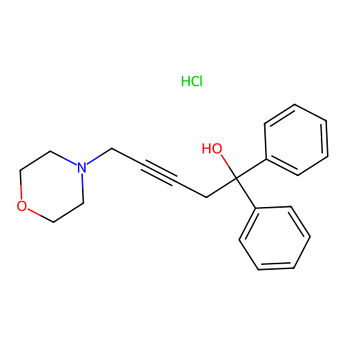 5-Morpholin-4-yl-1,1-diphenyl-pent-3-yn-1-ol structure
