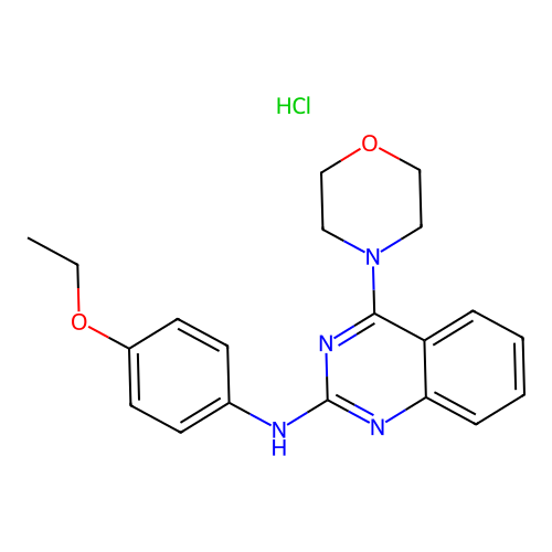N-(4-ethoxyphenyl)-4-morpholinoquinazolin-2-amine hydrochloride structure
