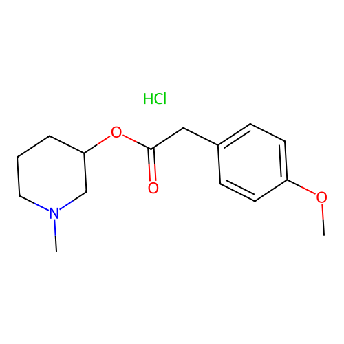1-Methylpiperidin-3-YL 2-(4-methoxyphenyl)acetate hydrochloride structure