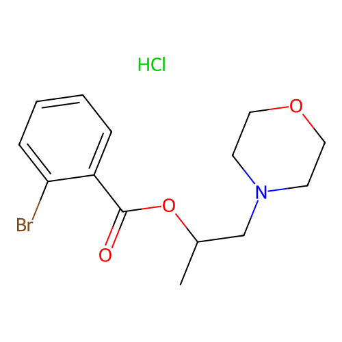 1-Morpholinopropan-2-yl 2-bromobenzoate hydrochloride structure