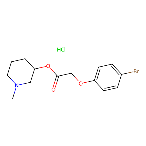 1-Methylpiperidin-3-YL 2-(4-bromophenoxy)acetate hydrochloride structure