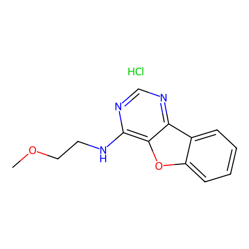 N-(2-methoxyethyl)benzofuro[3,2-d]pyrimidin-4-amine hydrochloride structure