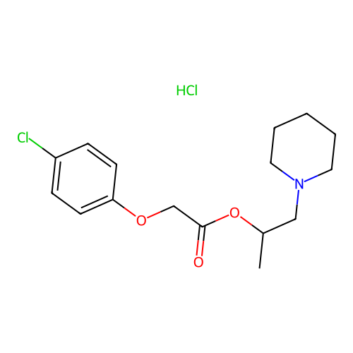 (4-Chloro-phenoxy)-acetic acid 1-methyl-2-piperidin-1-yl-ethyl ester structure
