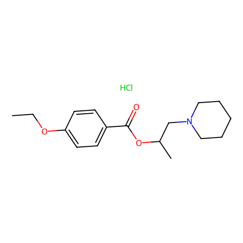 4-Ethoxy-benzoic acid 1-methyl-2-piperidin-1-yl-ethyl ester structure