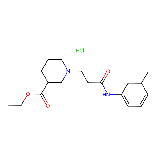 Ethyl 1-(3-oxo-3-(m-tolylamino)propyl)piperidine-3-carboxylate hydrochloride structure