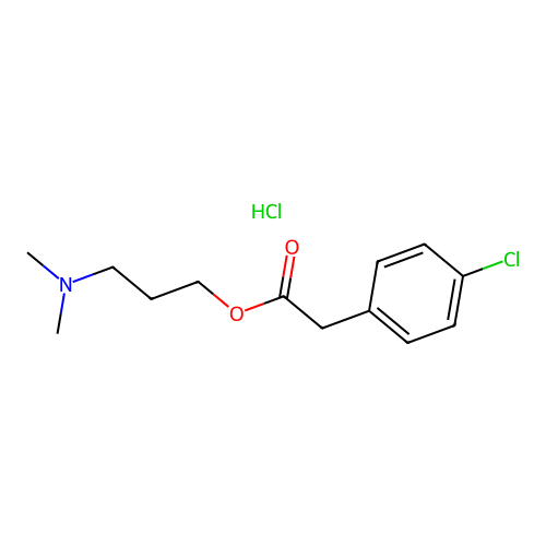 3-(Dimethylamino)propyl 2-(4-chlorophenyl)acetate hydrochloride structure