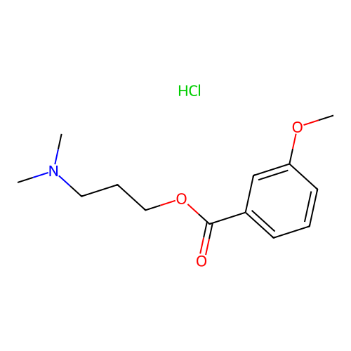 3-(Dimethylamino)propyl 3-methoxybenzoate hydrochloride structure
