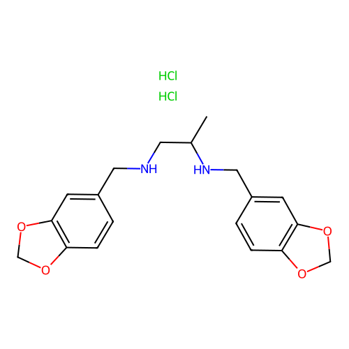 N1,N2-bis(benzo[d][1,3]dioxol-5-ylmethyl)propane-1,2-diamine dihydrochloride structure