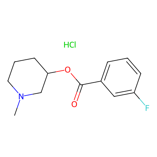 1-Methylpiperidin-3-YL 3-fluorobenzoate hydrochloride structure