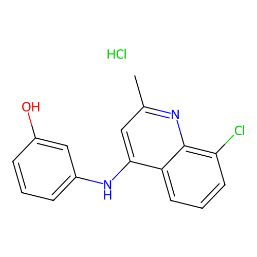 3-((8-Chloro-2-methylquinolin-4-yl)amino)phenol hydrochloride structure
