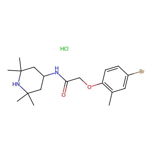 2-(4-bromo-2-methylphenoxy)-N-(2,2,6,6-tetramethylpiperidin-4-yl)acetamide hydrochloride structure