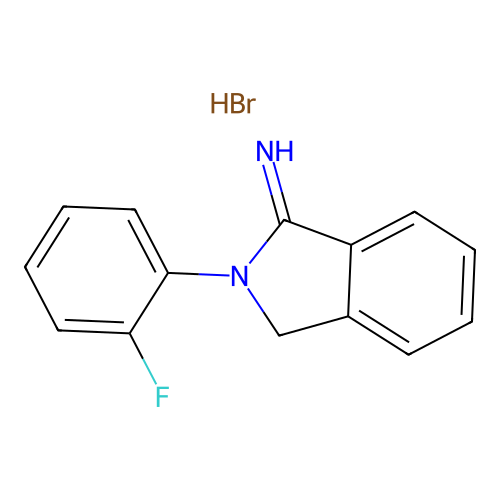 2-(2-Fluorophenyl)isoindolin-1-imine hydrobromide structure