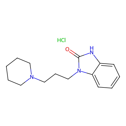 1-(3-(piperidin-1-yl)propyl)-1H-benzo[d]imidazol-2(3H)-one hydrochloride structure