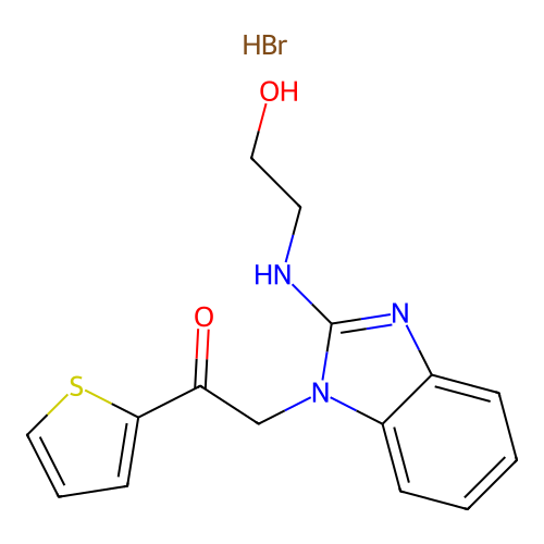 2-[2-(2-Hydroxy-ethylamino)-benzoimidazol-1-yl]-1-thiophen-2-yl-ethanone structure