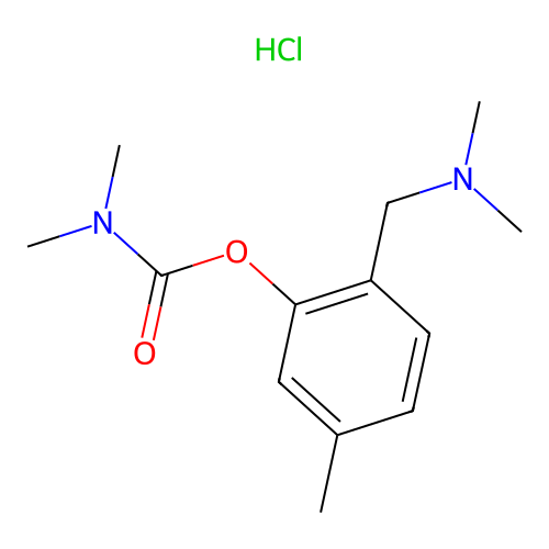 2-((Dimethylamino)methyl)-5-methylphenyl dimethylcarbamate hydrochloride structure