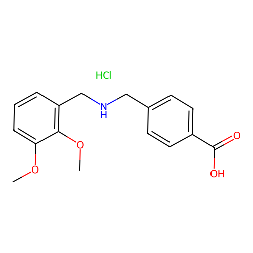 4-(((2,3-Dimethoxybenzyl)amino)methyl)benzoic acid hydrochloride structure