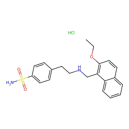 4-(2-{[(2-Ethoxy-1-naphthyl)methyl]amino}ethyl)benzenesulfonamide structure