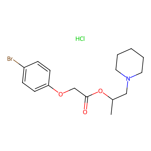 1-(Piperidin-1-YL)propan-2-YL 2-(4-bromophenoxy)acetate hydrochloride structure