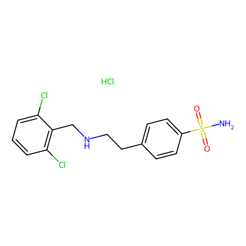 4-(2-((2,6-Dichlorobenzyl)amino)ethyl)benzenesulfonamide hydrochloride structure