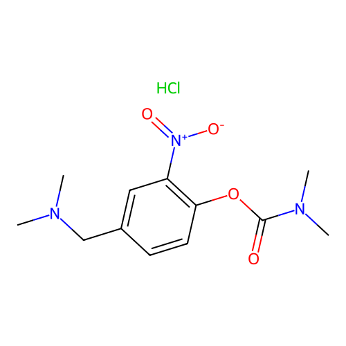 4-((Dimethylamino)methyl)-2-nitrophenyl dimethylcarbamate hydrochloride structure