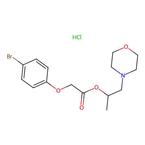 1-Morpholinopropan-2-yl 2-(4-bromophenoxy)acetate hydrochloride structure