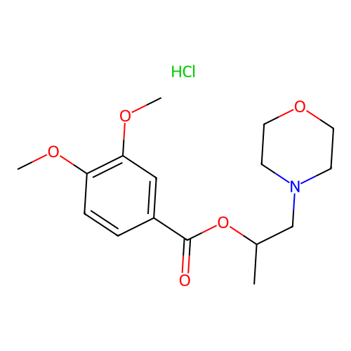 3,4-Dimethoxy-benzoic acid 1-methyl-2-morpholin-4-yl-ethyl ester structure