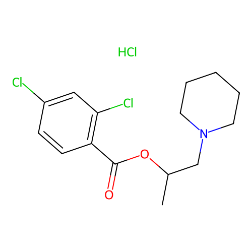 1-(Piperidin-1-YL)propan-2-YL 2,4-dichlorobenzoate hydrochloride structure