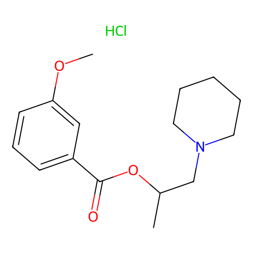 1-(Piperidin-1-YL)propan-2-YL 3-methoxybenzoate hydrochloride structure