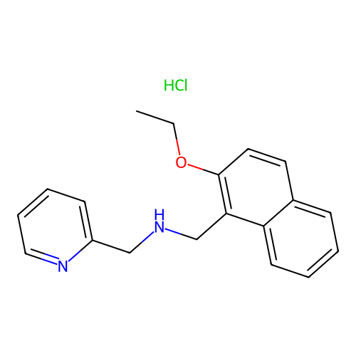 1-(2-ethoxynaphthalen-1-yl)-N-(pyridin-2-ylmethyl)methanamine Hydrochloride structure