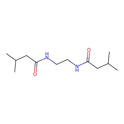 3-methyl-N-[2-(3-methylbutanoylamino)ethyl]butanamide structure