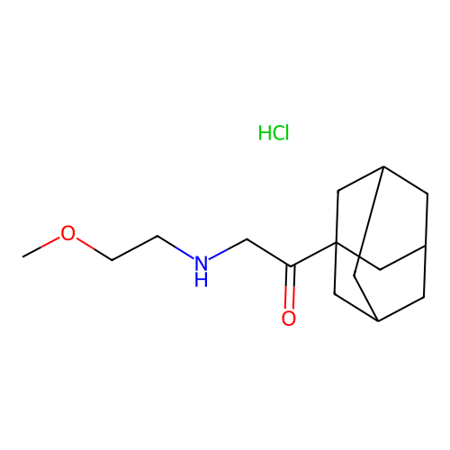 1-((3r,5r,7r)-Adamantan-1-yl)-2-((2-methoxyethyl)amino)ethanone hydrochloride structure