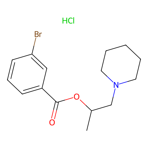1-(Piperidin-1-YL)propan-2-YL 3-bromobenzoate hydrochloride structure