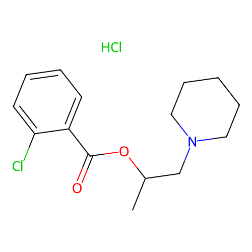 1-(Piperidin-1-YL)propan-2-YL 2-chlorobenzoate hydrochloride structure