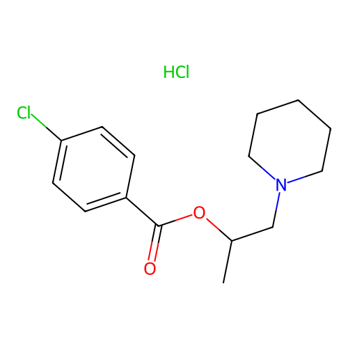 1-(Piperidin-1-YL)propan-2-YL 4-chlorobenzoate hydrochloride structure