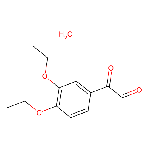 2-(3,4-Diethoxyphenyl)-2-oxoacetaldehyde hydrate structure