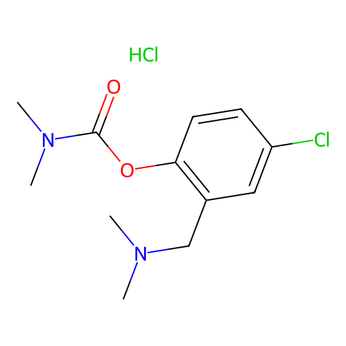 4-Chloro-2-((dimethylamino)methyl)phenyl dimethylcarbamate hydrochloride structure