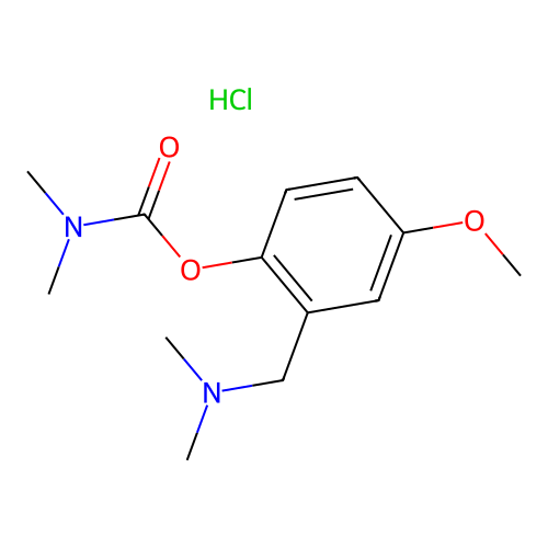 2-[(Dimethylamino)methyl]-4-methoxyphenyl dimethylcarbamate hydrochloride structure