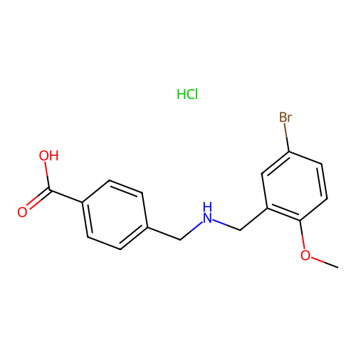 4-(((5-Bromo-2-methoxybenzyl)amino)methyl)benzoic acid hydrochloride structure
