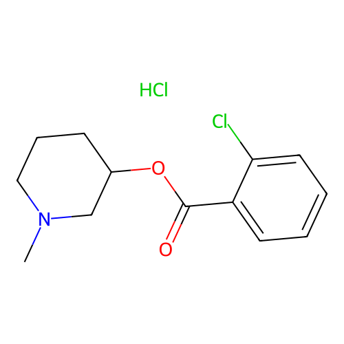 1-Methylpiperidin-3-YL 2-chlorobenzoate hydrochloride structure